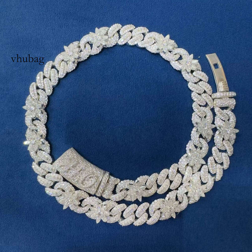 Hot Sale Iced Out Moissanite Dia Cuban Chain Necklace for Daily or Party Wear Available at Factory Price from India