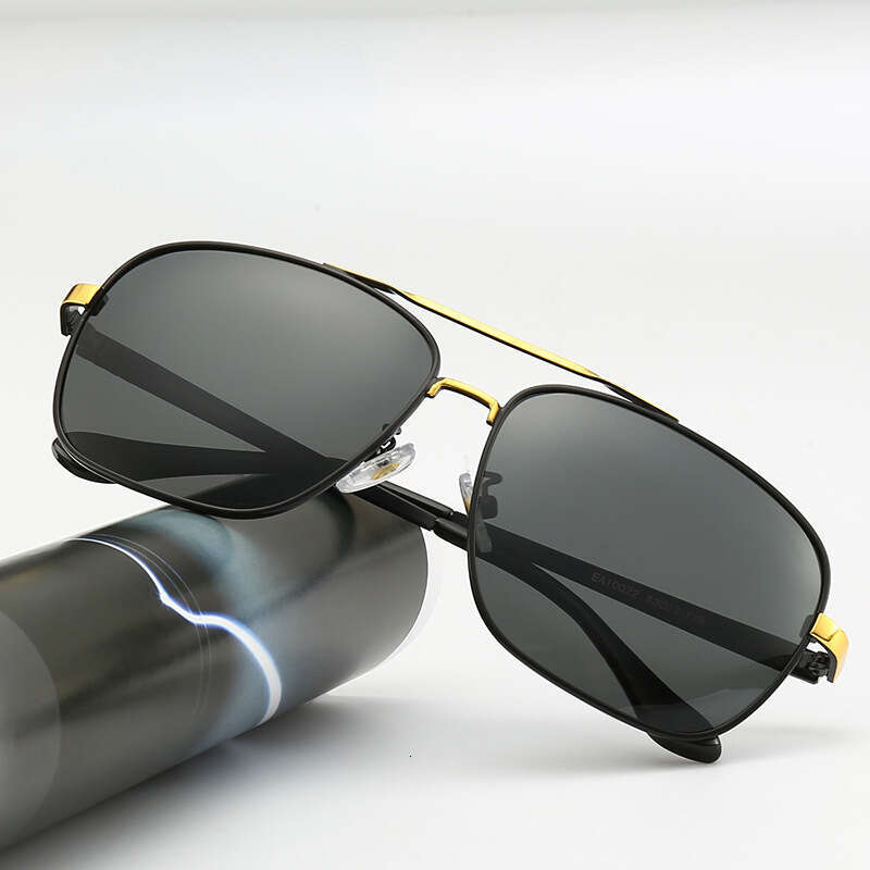 New Men's Polarized Metal Cycling Driving Fashion Sunglasses Square Frame 10022 000