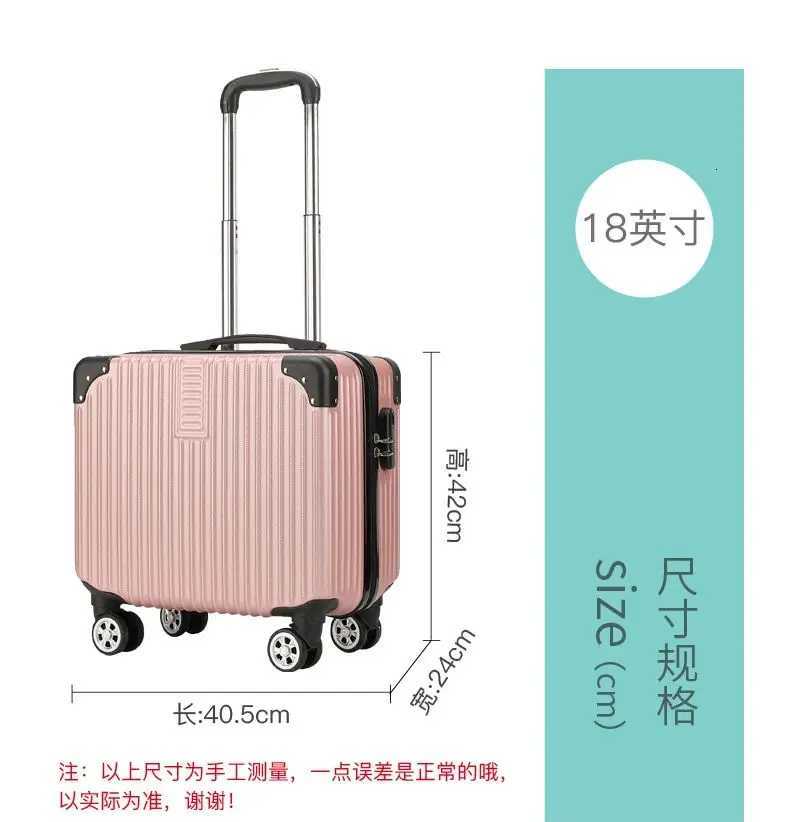 Mini Small 18Inch Travel Boarding SuiTCase Luggage Student JapanesESTyle Lightweight Password Trolley Case Z250905