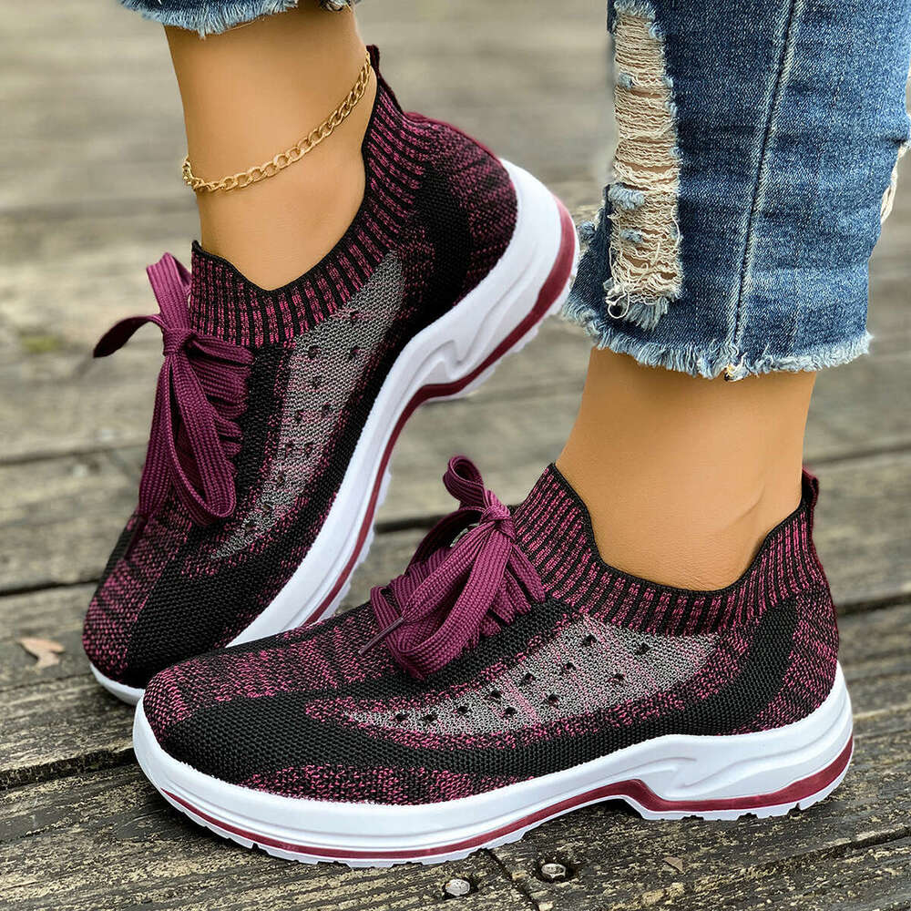 2025 New Flyknit Couple Style Breathable Casual Women's Shoes Designer Shoe Soft Sole Lightweight Hot