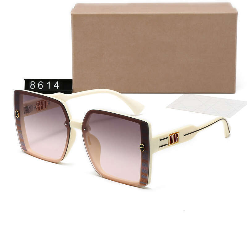 New Frameless D Brand Simple Fashion Versatile Trendy Sunglasses for Women TikTok Internet Celebrity Same Style 8614 10b