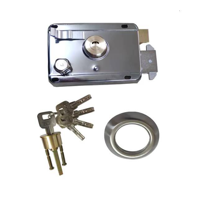 120mm, SS201 material, brass cylinder anti-theft door rim lock