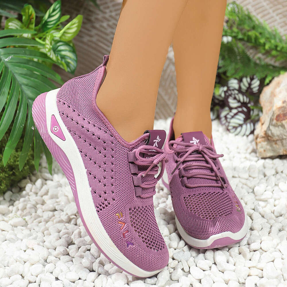 35-43 Large Size Women's Soft Sole Comfortable Summer New Designer Shoe Sports Flyknit Breathable Running Casual Shoes