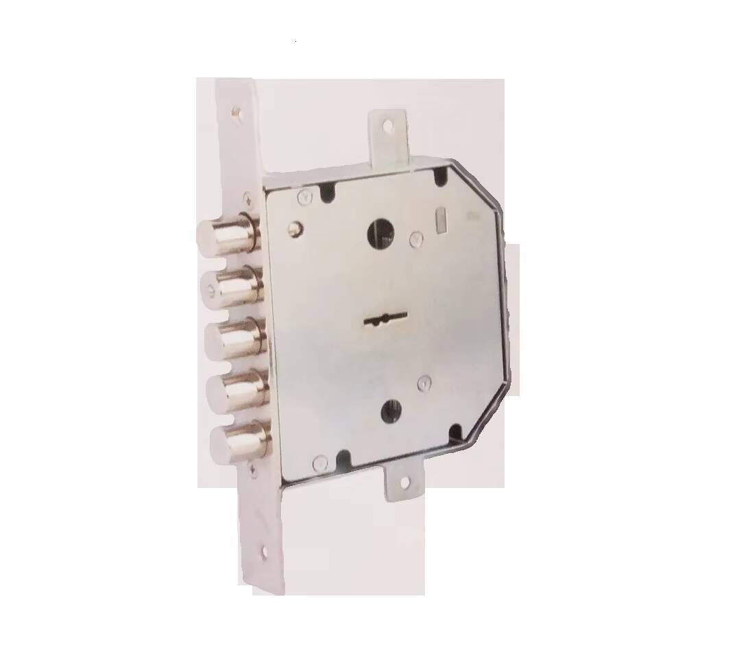 High Security Brown Paint, Zinc and Brass Cylinder, Steel Door Lock