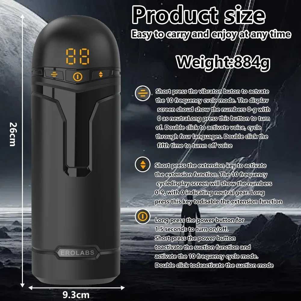 APP Controlled Telescopic Vacuum Sucking Vibrating Male Masturbator Fully Automatic Male Masturbation Cup Penis ExerciserXJ250905