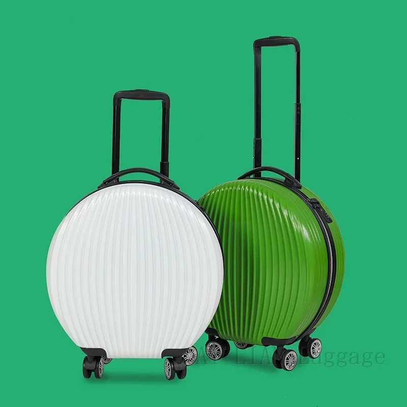 peculiar Rolling SuiTCase with Cosmetic case Rounded trolley Luggage Bag set wheel Women Trolley case and Handbag gift Z250905