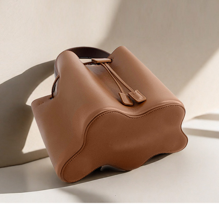 TB BHULAMTE Designer Bag Women's Bag 2025 New Fashion Elegant Turkish Pleated Luxury Bag Drawstring Bucket Bag Handbag Shoulder Crossbody Bag