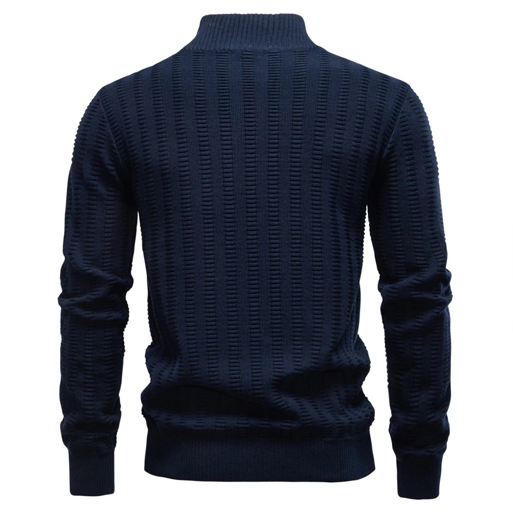 AIOPESON y Striped Pullover Men Old Money Style Cotton Knitwear Thick Warm Crew Neck Winter Social Sweater Male 250905