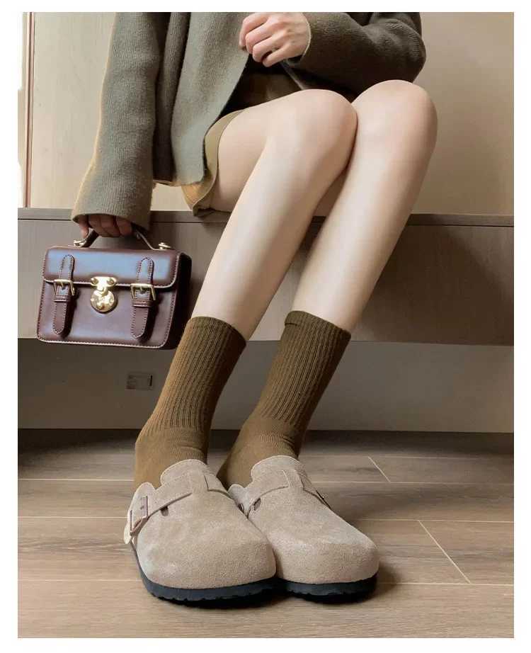 New Boston Clogs Slippers For Women Men Cork Original Sandals Femme Hombre Suede Mules Slides With Arch Mujer Zuecos Shoes W250905