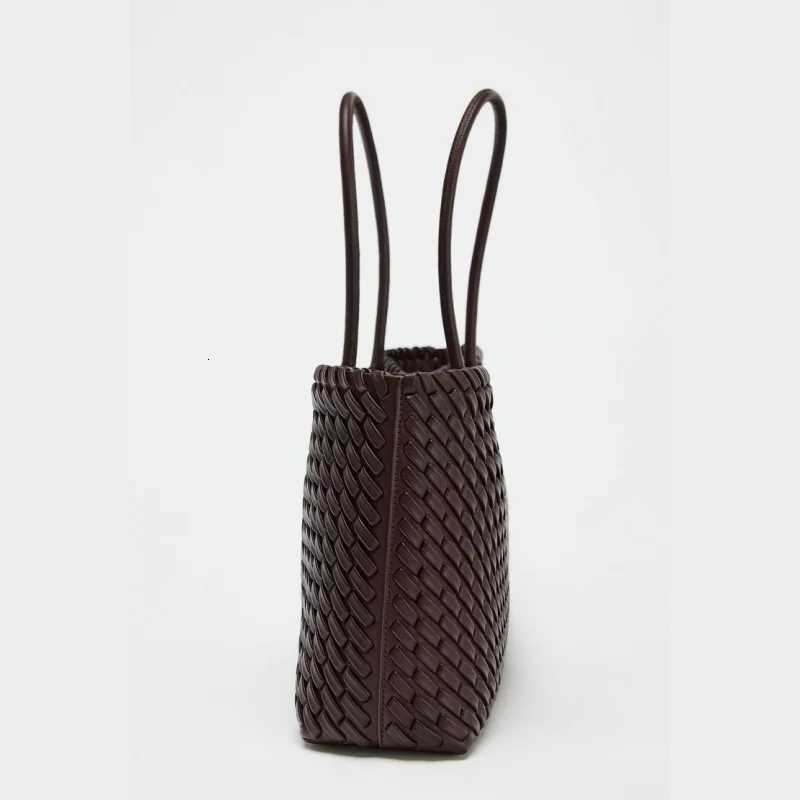 ELONGATED WOVEN SHOPPER BAG Fashionable Top Handle Tote Bag Womens Shoulder Handbags Design for Everyday Style Z250903