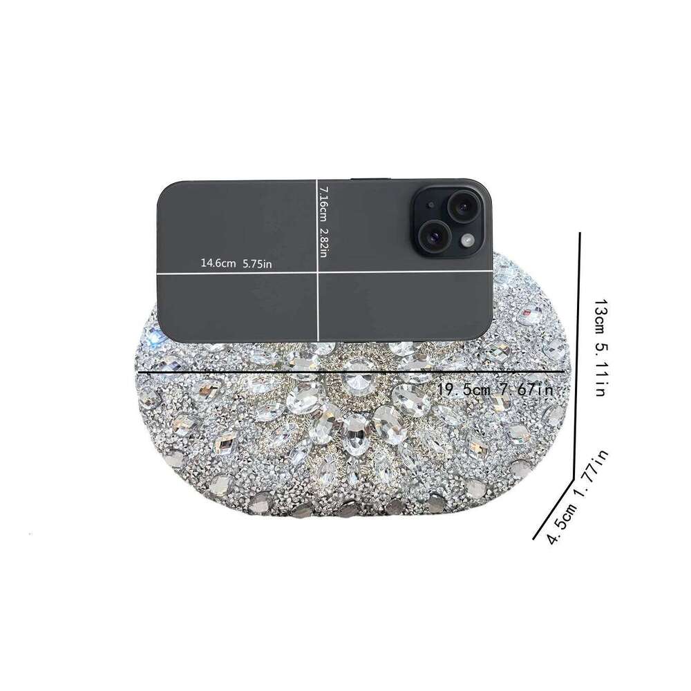 Designer Bags Handmade Rhinestones Evening Clutch Bag Purses And Handbag Designer Shoulder Shiny Crystal Clutch Purse Party Bag Luxury Bag