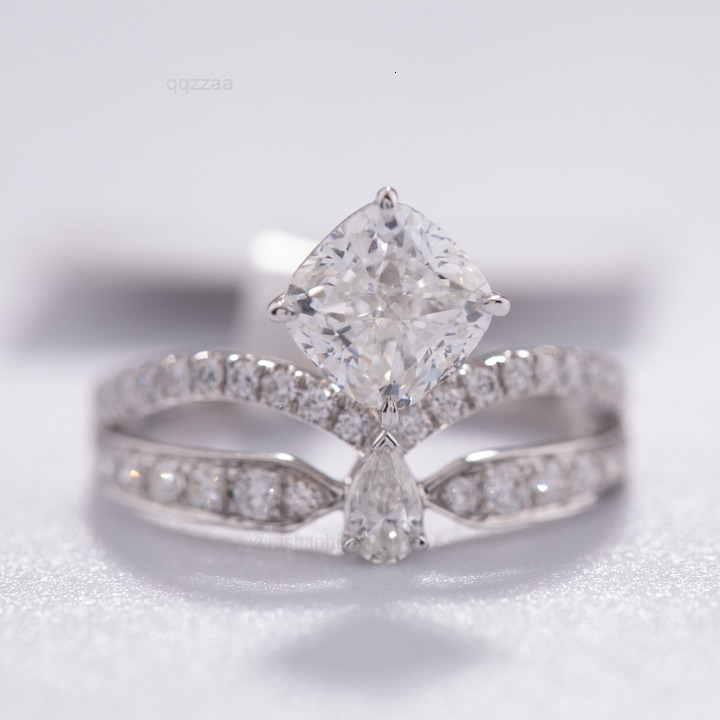 VOAINO IGI Certified 18K White Gold Custom Fine Jewelry CVD Lab Grown Diamond Rings for Women Ladies Engagement Wedding Gifts