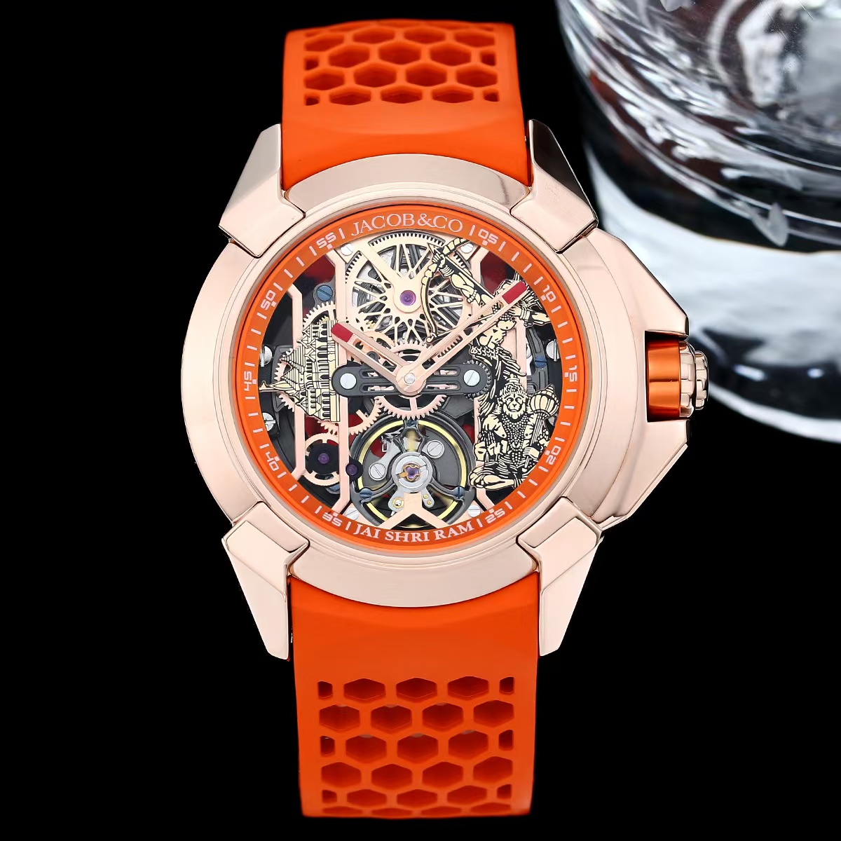Epic X Ram Janmbhoomi Indian God Mens Watch Automatic Stainless Steel Sapphire Crystal Water Resistant Luxury Mens Wristwatch
