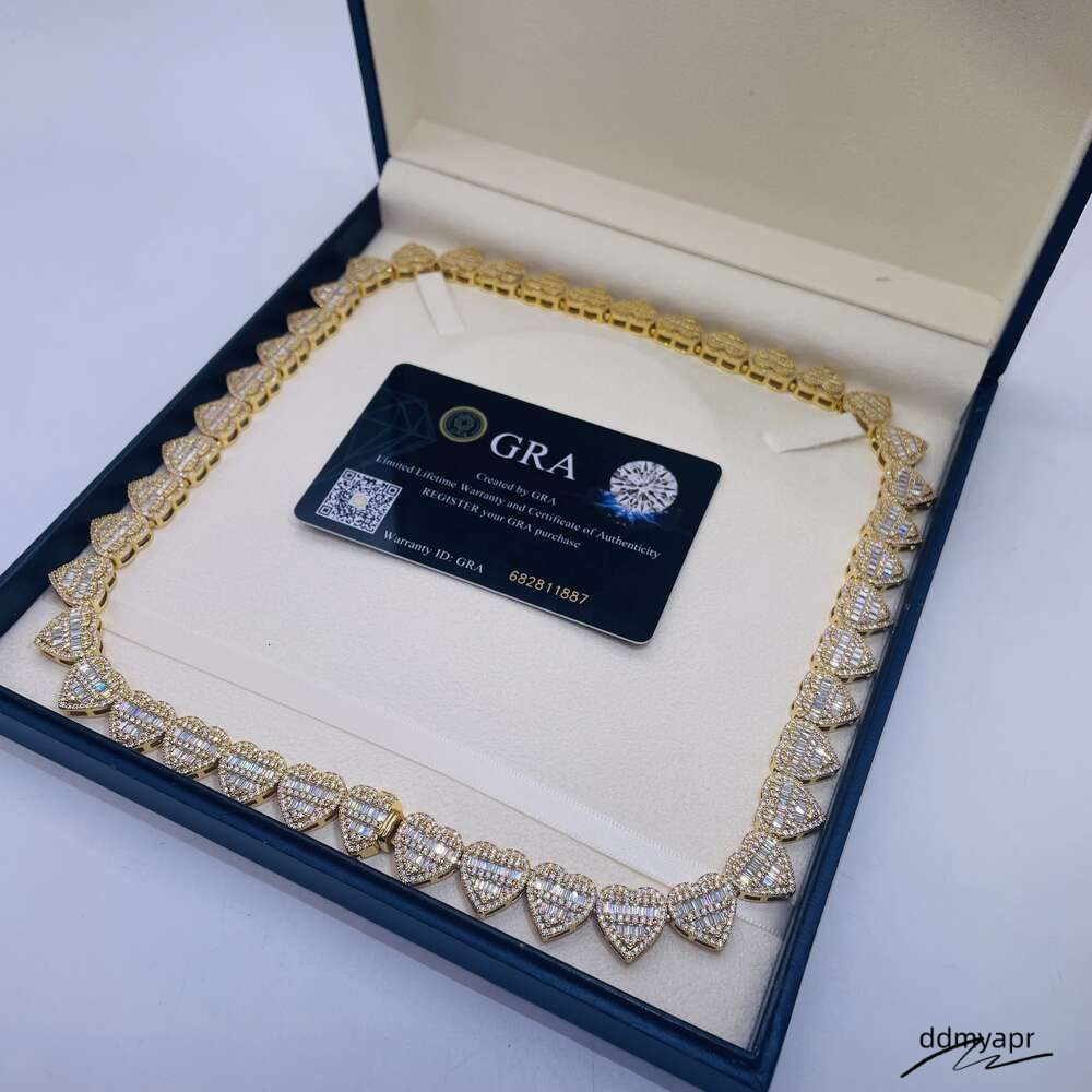 Sparkling ddmyday Heart Pendant Choker - Iced Out Style Layered Cuban Chain Necklace For Women ddmyday ddmyday ddmyday