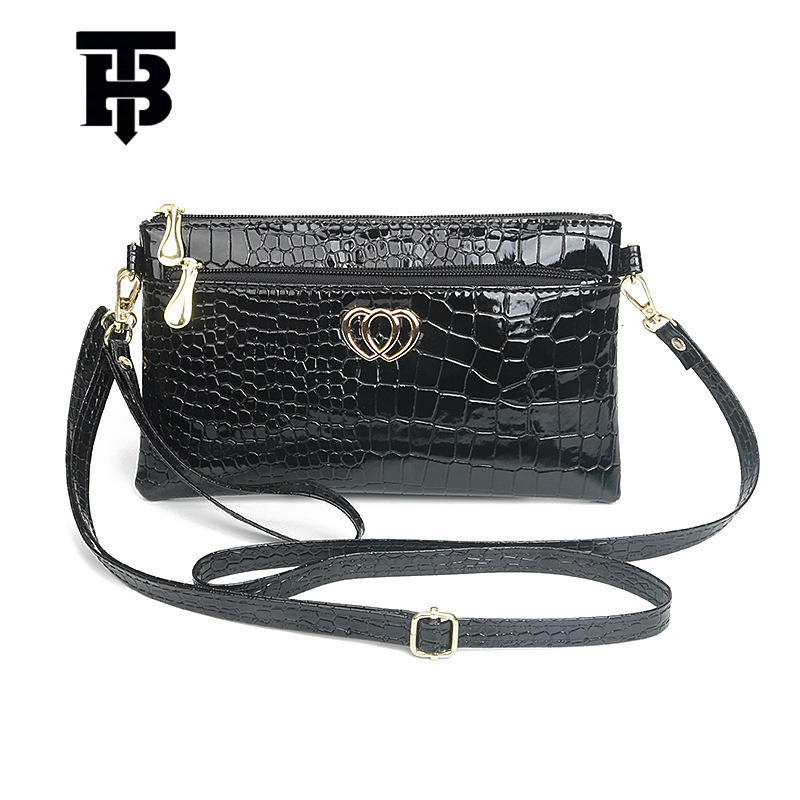 TB BHULAMTE Designer Bag Luxury Bag Fashion New Glossy Patent Leather Women's Bag Crossbody Bag Casual Crocodile Pattern Women's Clutch Smal