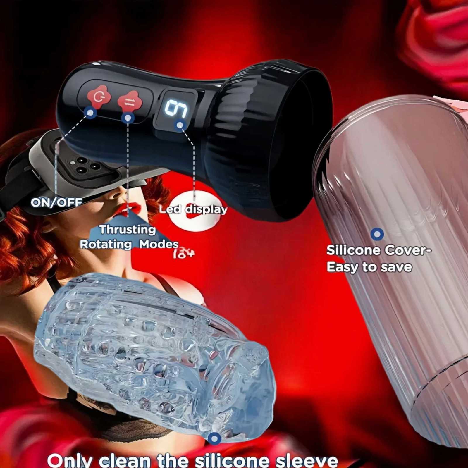 Automatic male masturbation device 5 thrust rotation vibration mode Male electric pocket vagal penis stroker male sex toyXJ250905