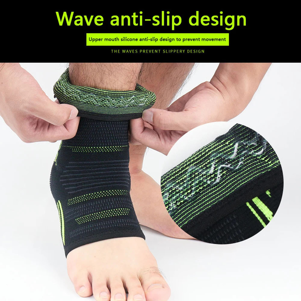 1Pcs Ankle Compression Sleeve for WomenMenAnkle Brace with Silicone Gel Toeless Sock Arch Heel Pain Relief 250905