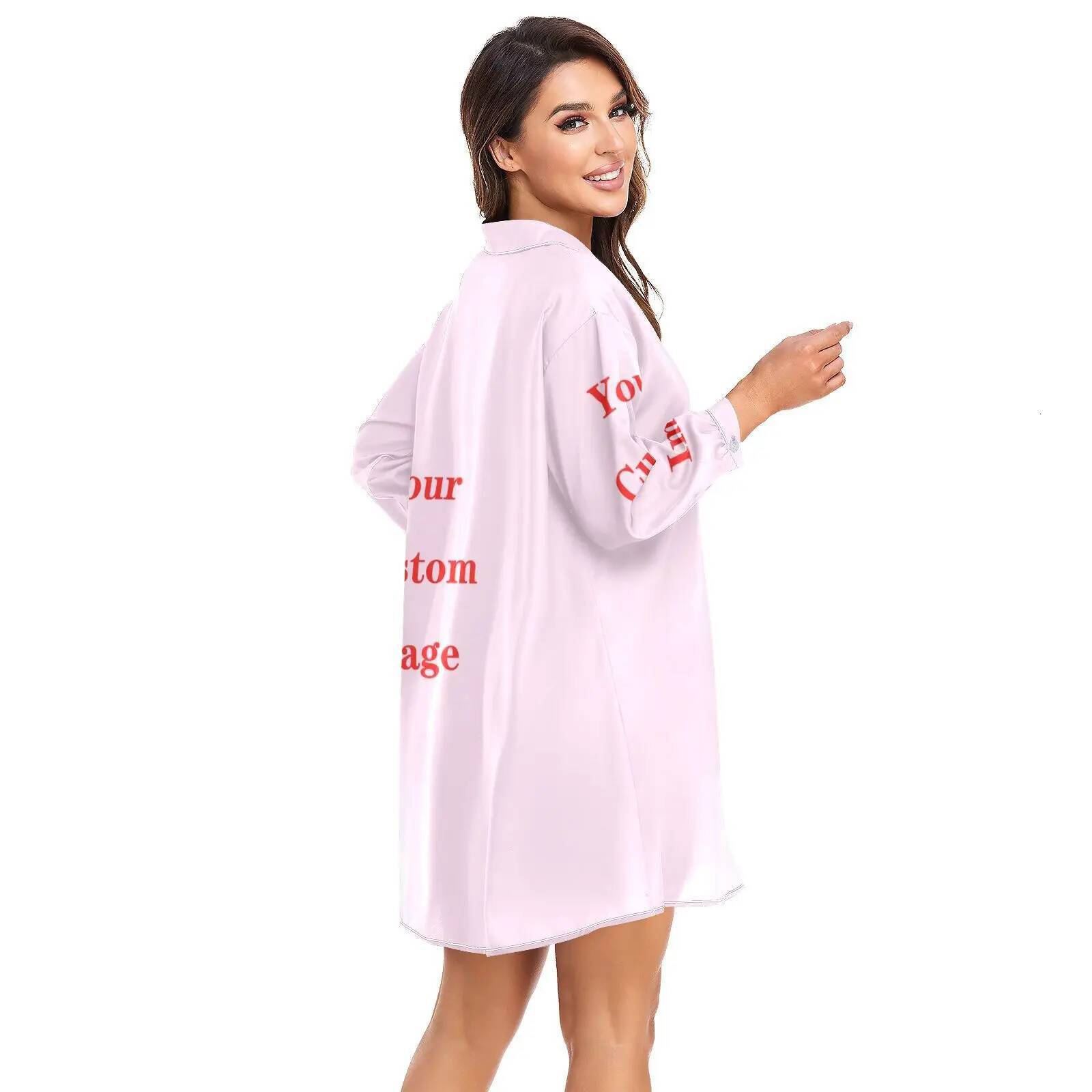 Bikini Cover Up Women Beach Shirts Customized images Swimsuit Cape 2025 New Summer Long Sleeve Tunic Swimwear Outfits