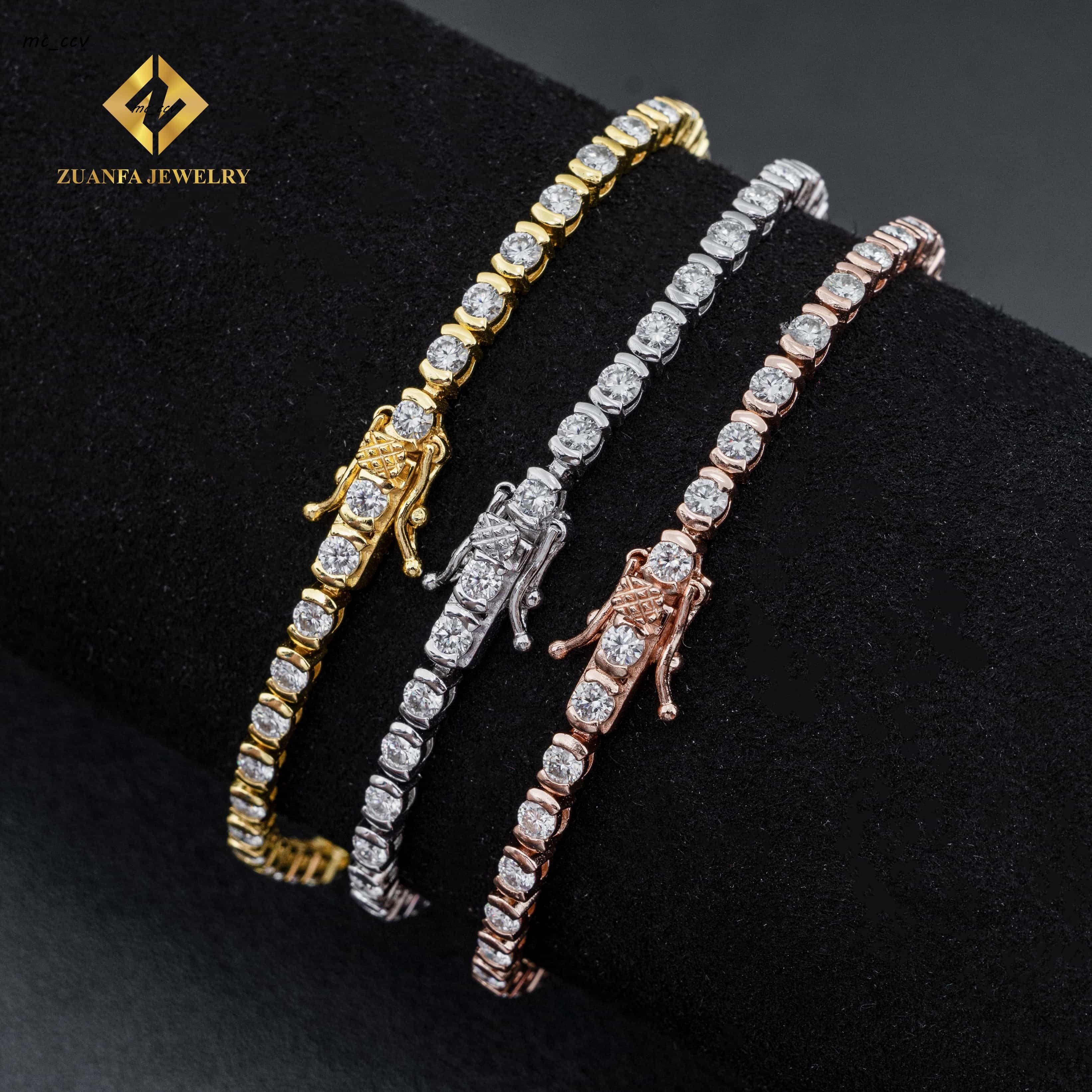 Tennis Chain Silver With Moissanite Diamond Good Price Good Quality Bracelet Fashion Diamond Women Bracelet
