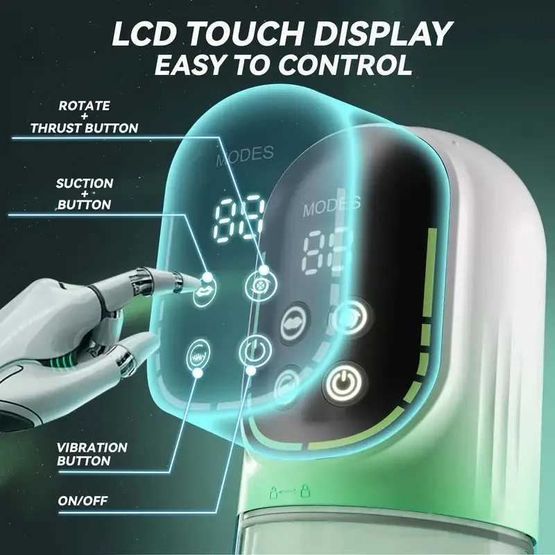 5 in 1 Automatic Thrusting Rotation Male Masturbator Penis Pump Sucking Pocket Pussy Blowjob Machine Adult Sex Toys for Men 18XJ250905