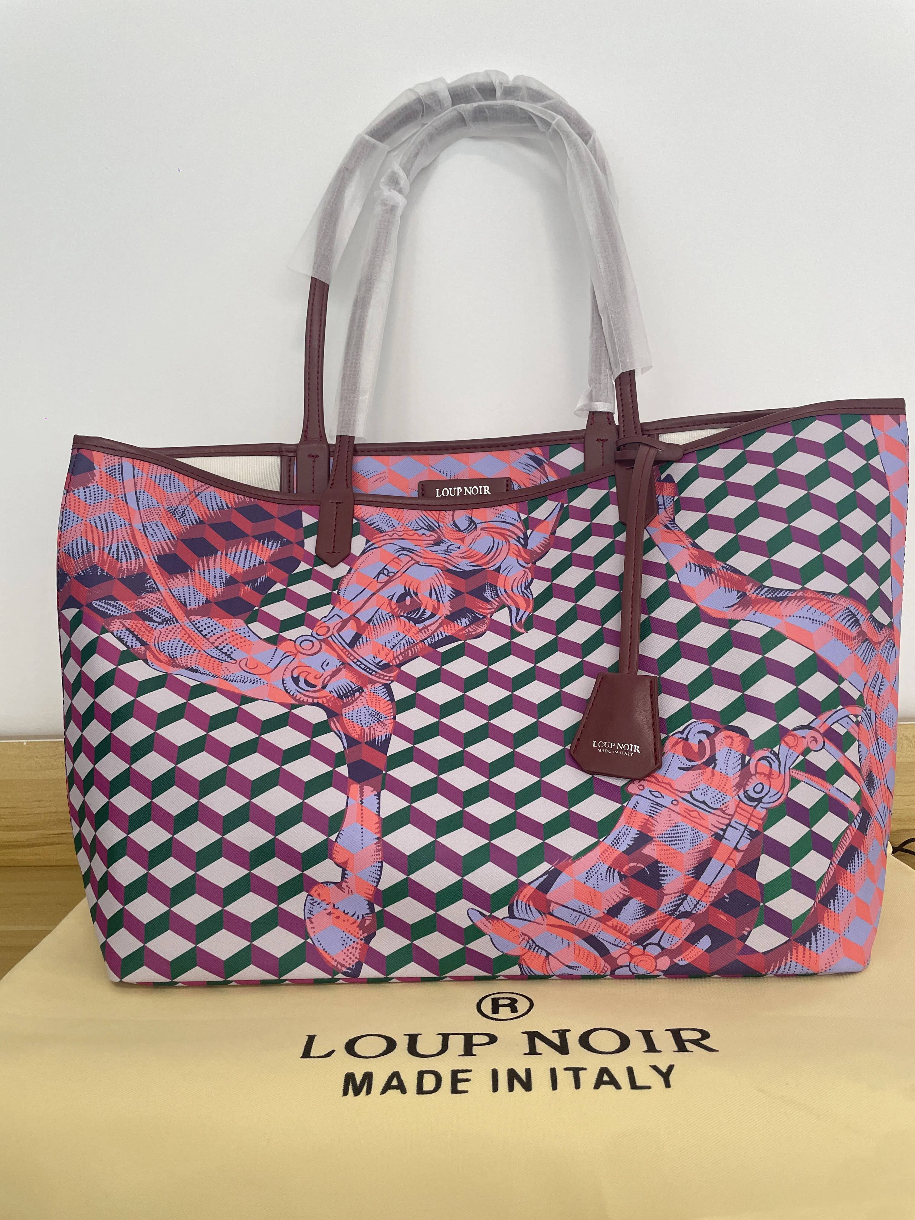 LOUP NOIR New High Quality Famous Brands Tote for Casual Totes Large Capacity Row Bag Shoulder Women Bags high-quality