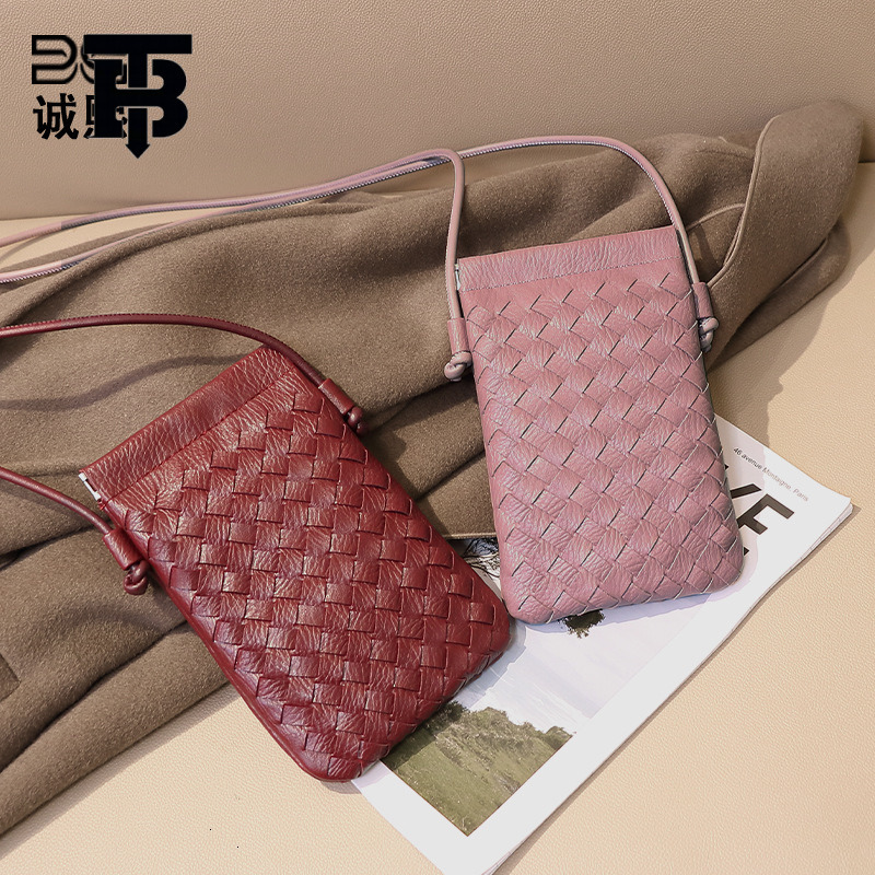 TB BHULAMTE Designer Bag Factory Direct Luxury Bag Sale Vertical Phone Small Square Bag Fashion Handwoven Bag Mini Cute Solid Color Shoulder Crossbody