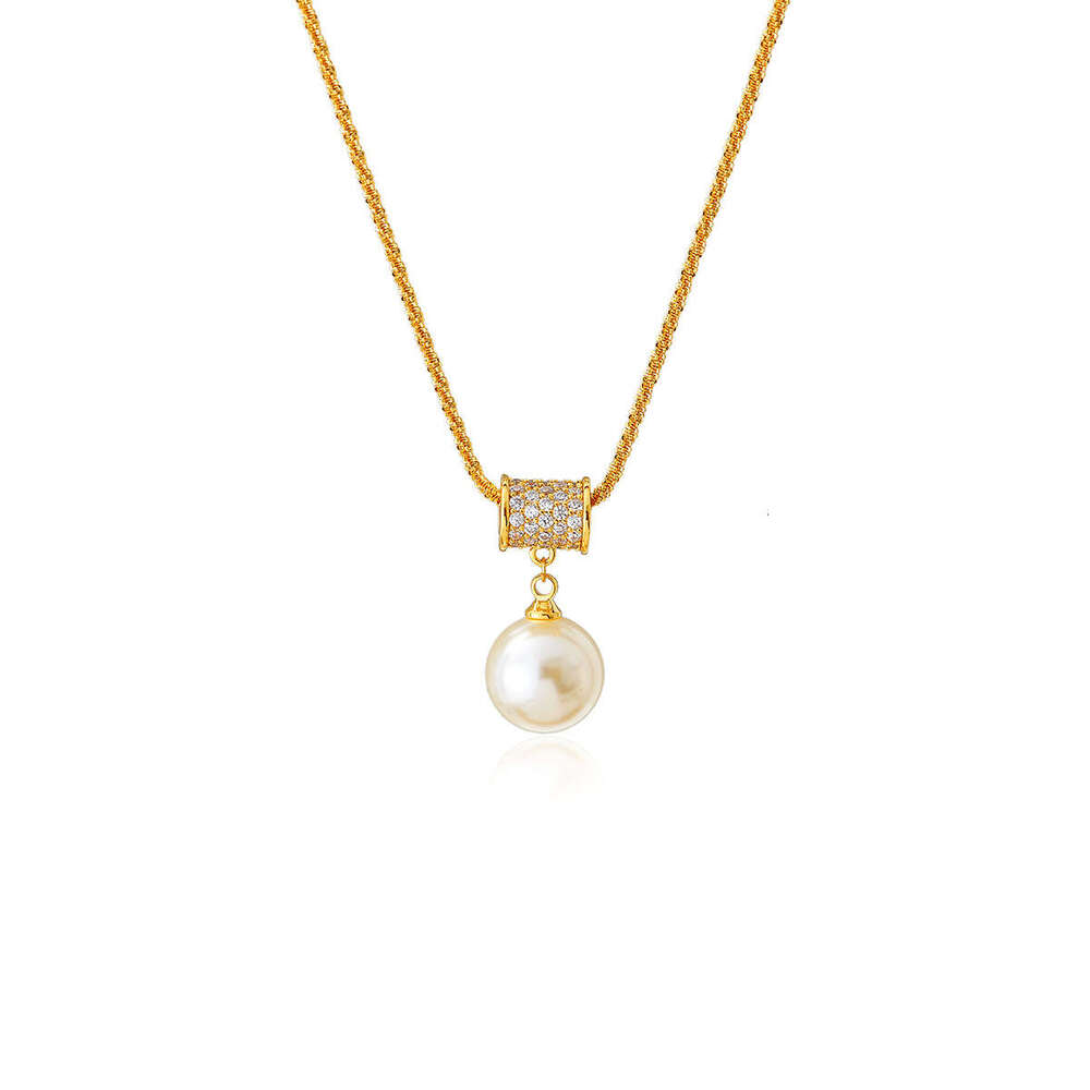 DH collections: New Golden Slim - Waist Full - diamond Pearl Necklace for Women