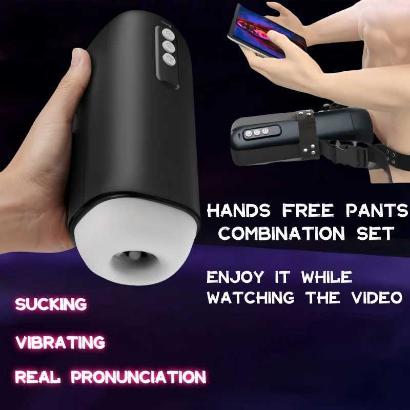 Automatic Masturbator for Men Penis Blowjob Sucking Vibrator Machine Vagina Pocket Pussy Male Masturbation Cup Sex Toy for AdultXJ250905