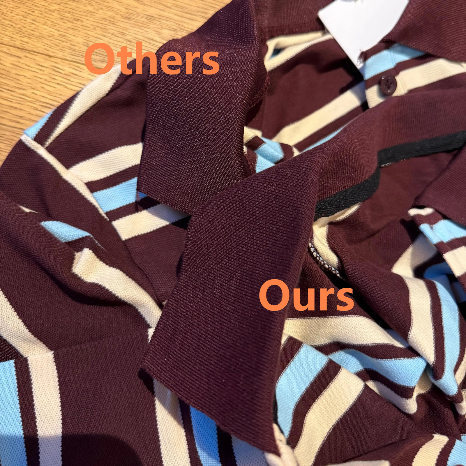 Summer Ladies Polo Shirts Woman Long Sleeve Crop Top Striped Vintage Clothes Mujer Streetwear Casual Tops Brown 250905