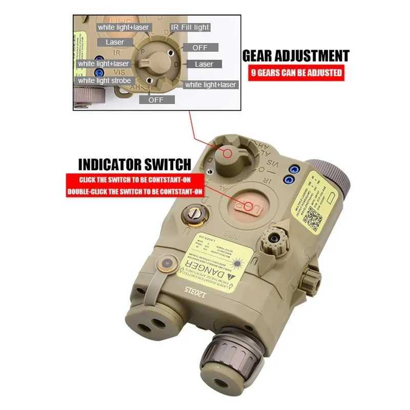 WADSN PEQ 15 Airsoft Laser Pointer PEQ NO IR Sight Blue Green Red Dot Laser Indicator M600 M600C Airsoft Flashlight Weapon LightXJ250905