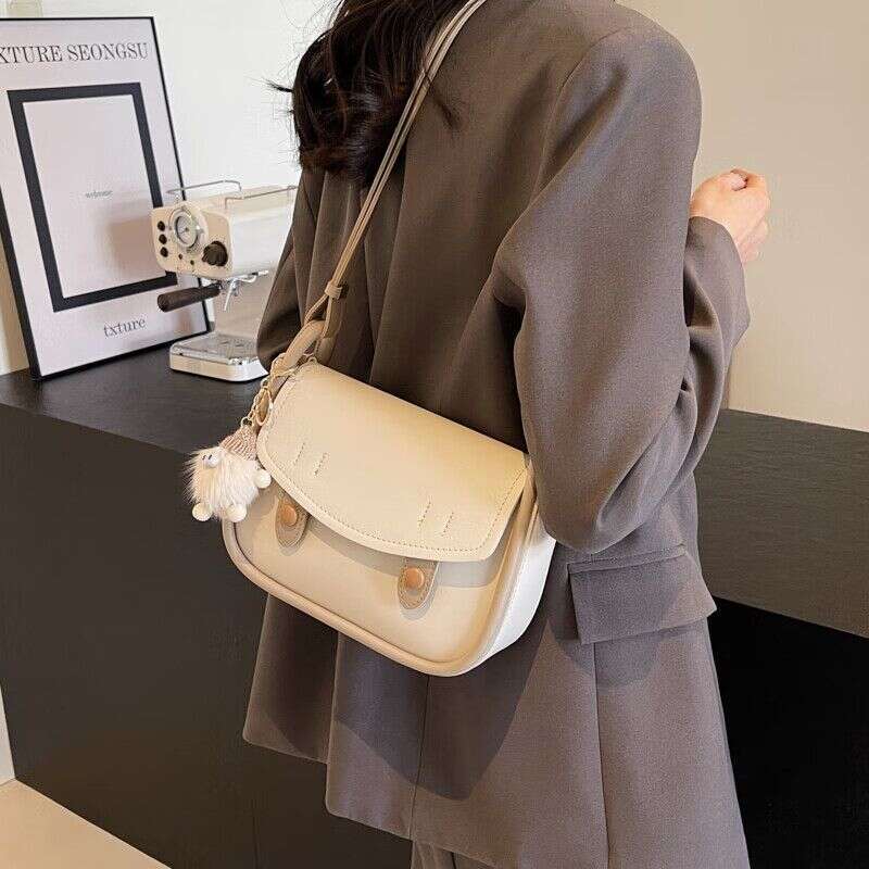Minimalist Shoulder New Fashion Versatile Crossbody Trendy Office Casual Small Handbag PU Women's Bag