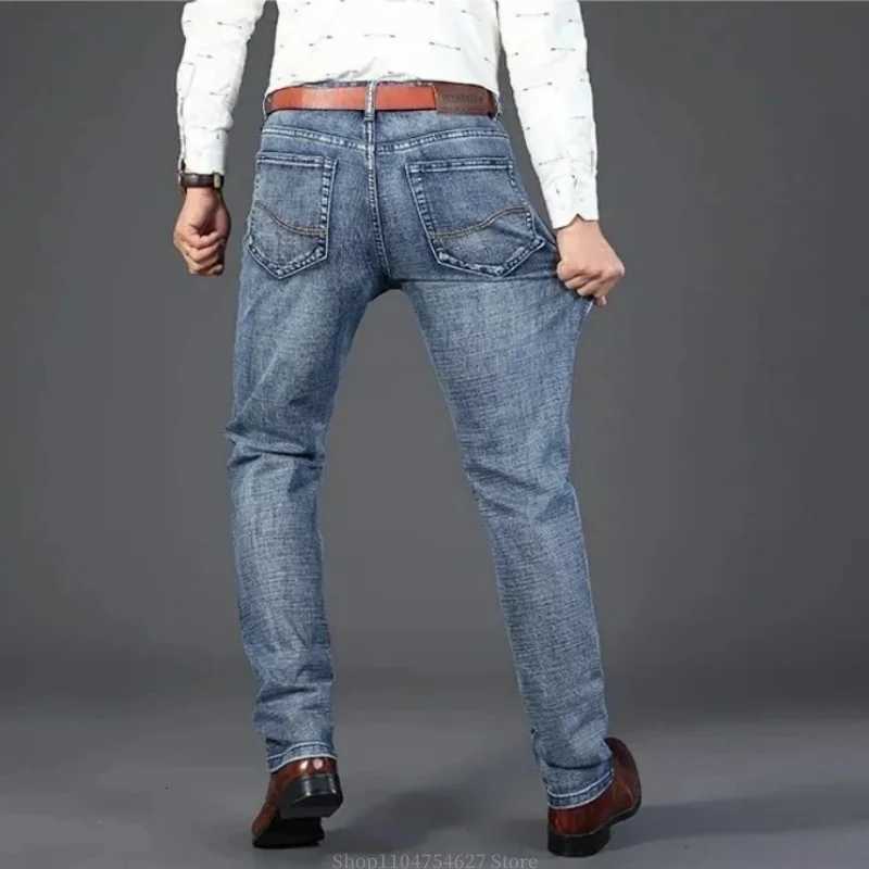 Mens Jeans Summer Casual Fashionable and Universal Stretch Elastic MidLevel Denim Jeans Midtown Industry Loose Jeans W250905