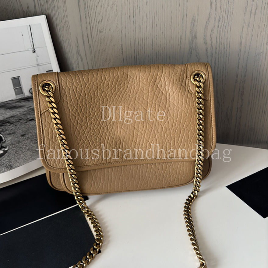 Niki Grained Lambskin Crossbody Bag 28CM Designer Chain Bag Women Shoulder Bag Mirror Quality With Box 25Y633178A