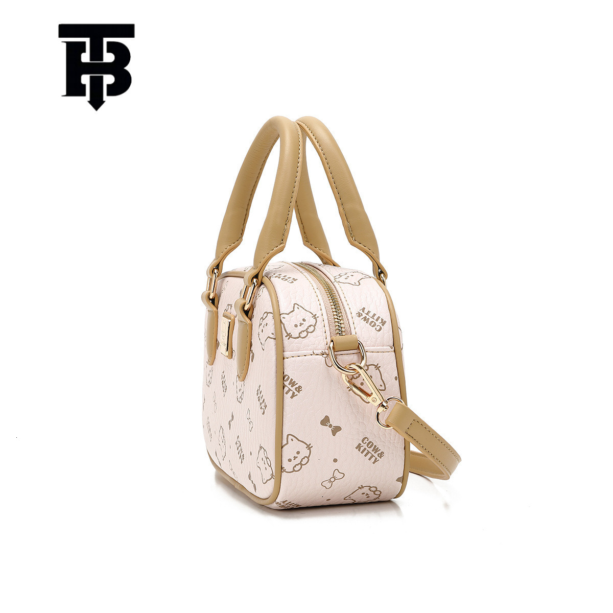 TB BHULAMTE Designer Bag 2025 New Fashion Luxury Bag Printed Elegant Handheld Bowling Bag For Women Casual Versatile High-end Cute Cross-border