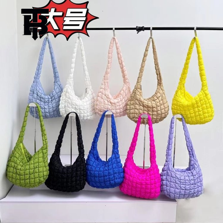 TB BHULAMTE Designer Bag Pleated Cloud Bag Versatile Fashion Single Shoulder Handbag Dumpling Bag Luxury Bag Large Capacity Down Cotton Underarm Women