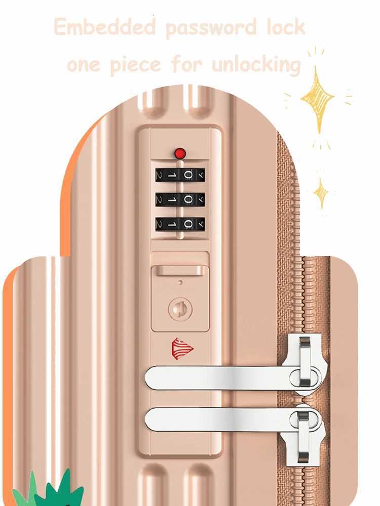 2024 NewEST Design Luggage Sitting and Riding Mini 20 Inch Travel Boarding SuiTCase Six Wheels With Folding Foot Pedal Z250905