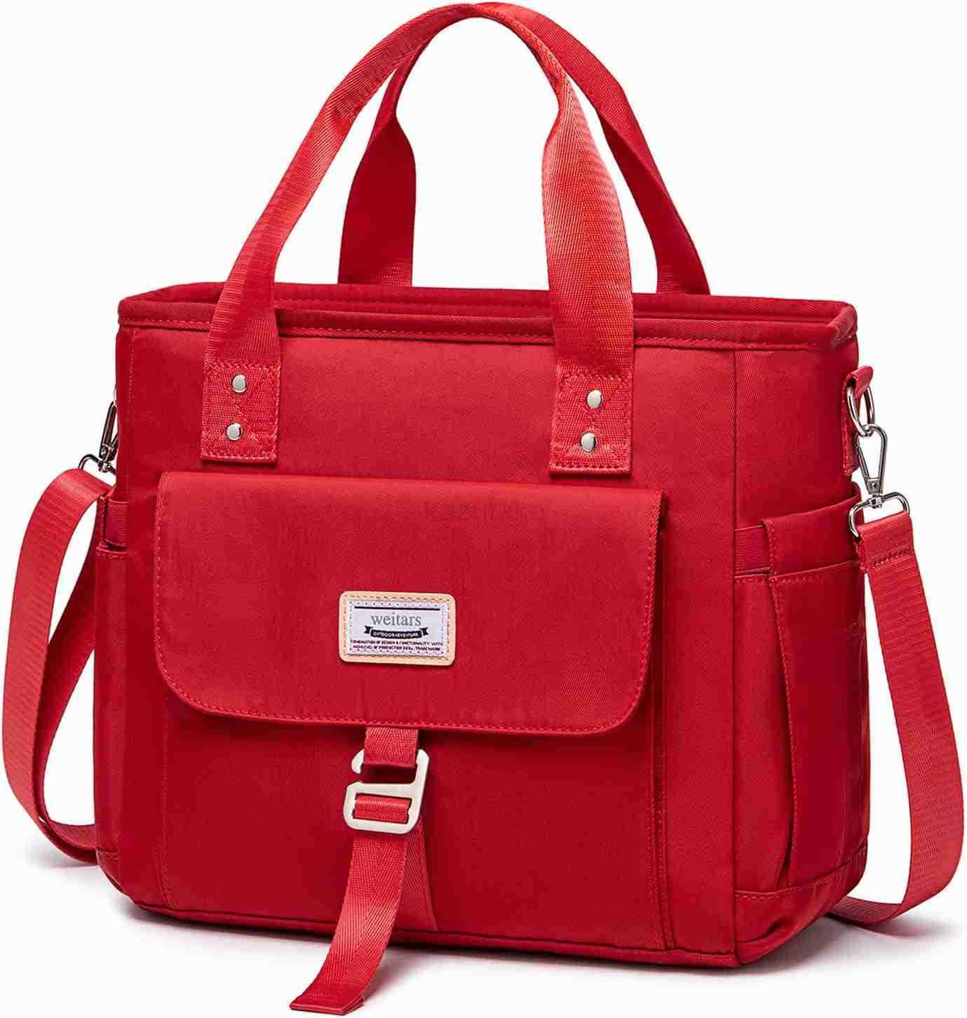 Insulated Lunch Bag Pink for WomenLeak Proof Lunch Box for WorkExtra Large Lunch Tote Bag With Removable Shoulder Strap with Side PocketsReusable Lunc