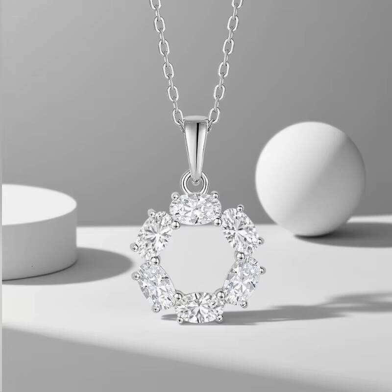 Jewelry Women's Fashionable Simple Moissanite Pendant Necklace Can Be Customized Wholesale Manufacturer