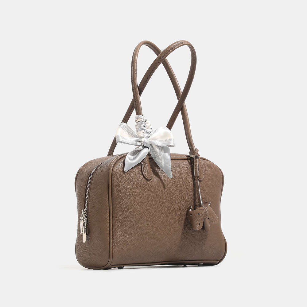 2025 New Handheld Small Bag Korean Style Casual Versatile Bowling Shoulder Crossbody Handbag