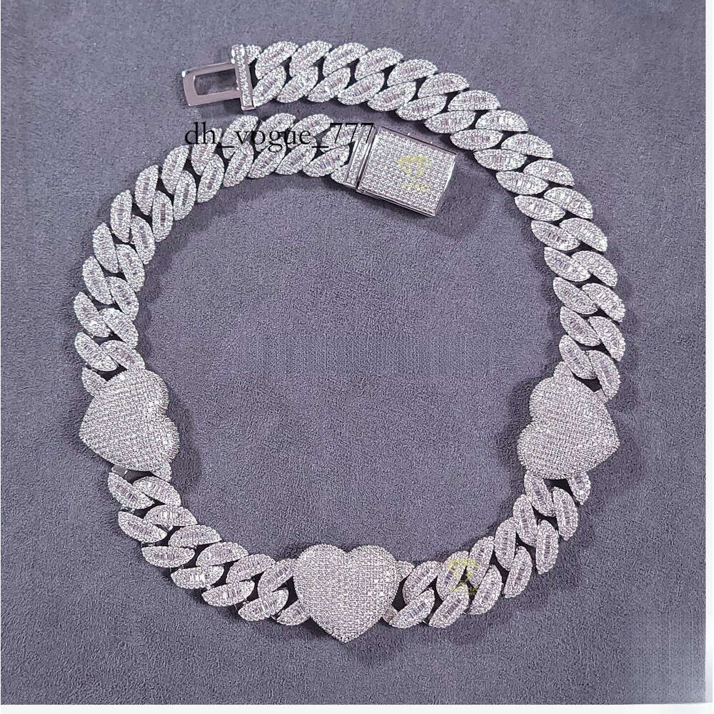 Direct Factory Supply Sterling Sier Iced Out Moissanite Dia Cuban Link Chain Available at Sale from India