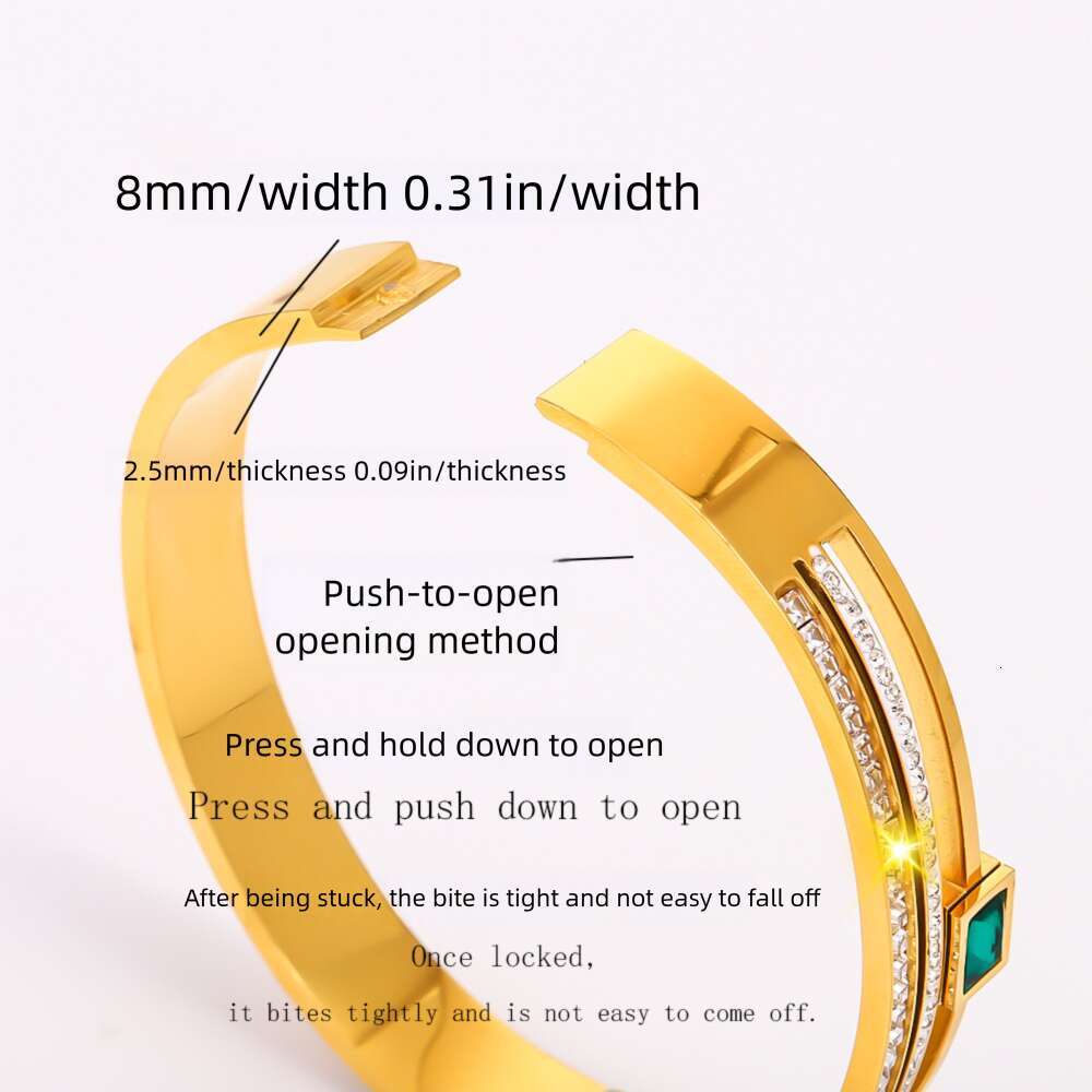 Stainless for Women New Style with Inlaid Dias Fashionable Simple Design Titanium Steel Bracelet Jewelry