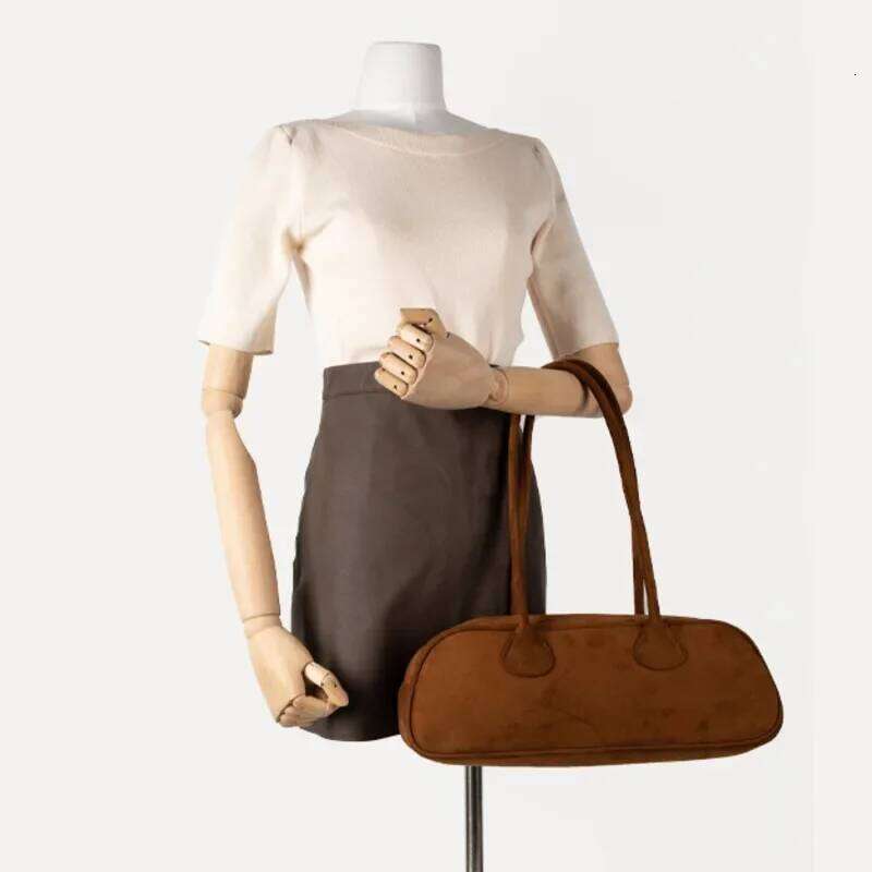 Korean Designer Baguette Women Suede Boston Tote Bag Shoulder Zipper Handbag Solid Color Multi-pocket Clutch Purse Giftluxury bag tote bag