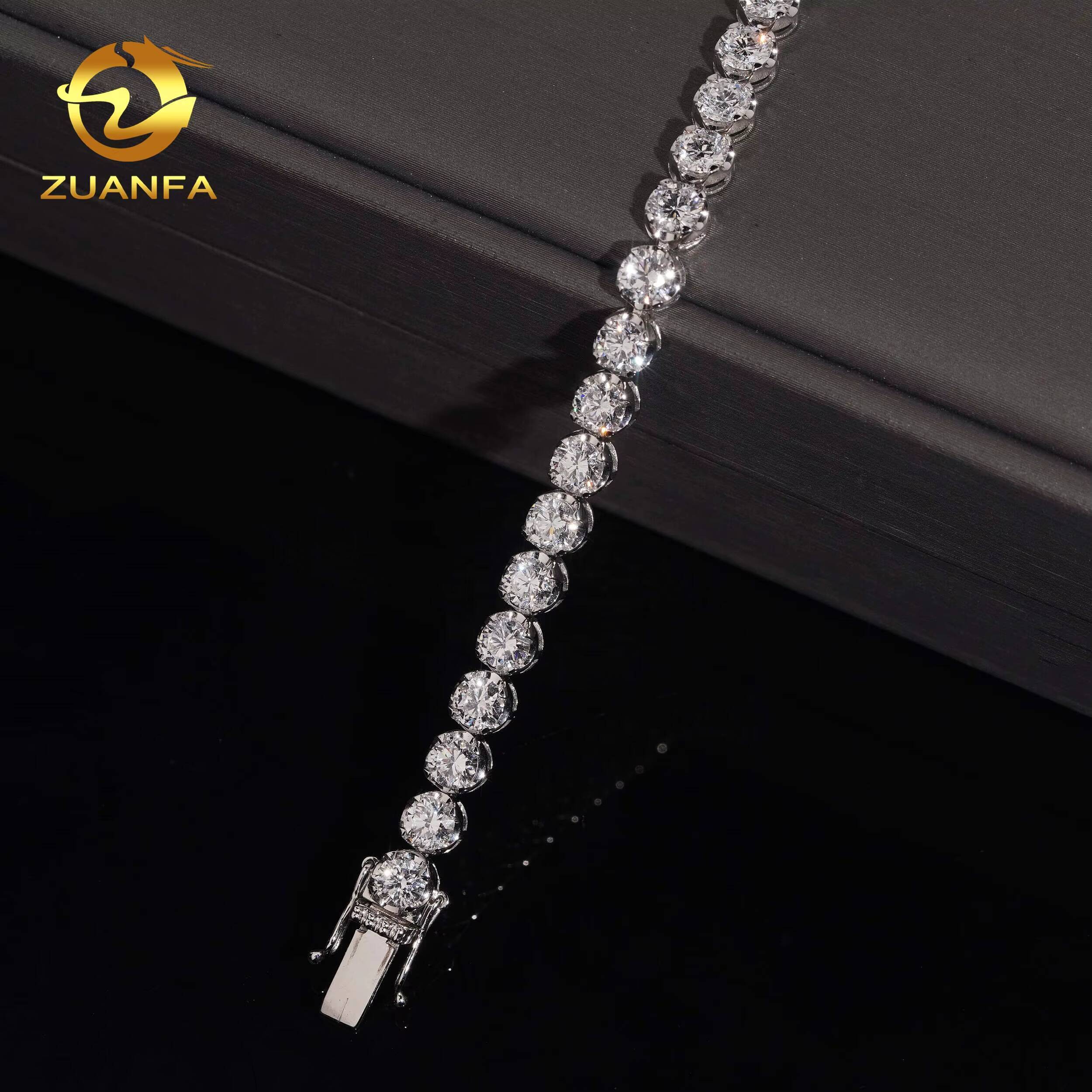 Fashion Jewelry Unisex Luxury IGI Certificate 18k Real Gold Lab Grown Diamond Tennis Bracelet