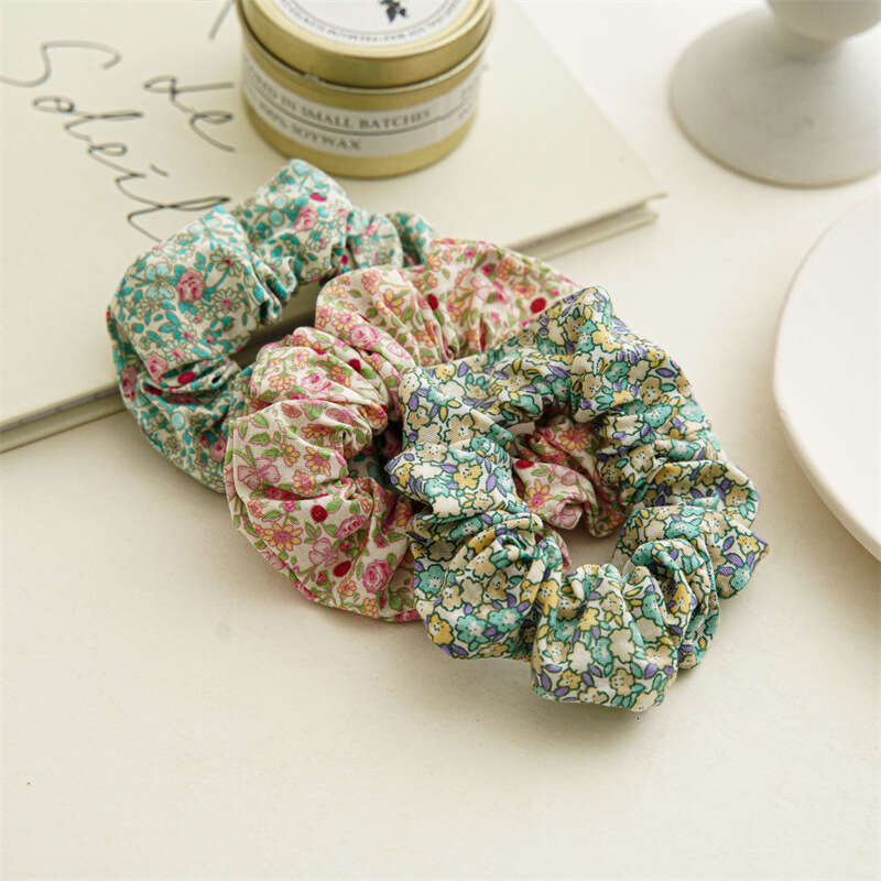 DHpet New Pure Cotton Printed Chunky Elastic Hair Ties for Cross - border Sales