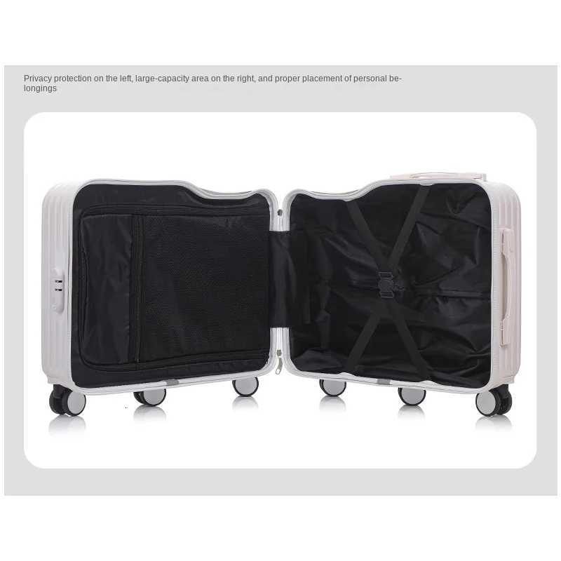 Small SuiTCase Ride on Luggage 20 inch Trolley Case Boarding Cabin Trip Travel Bag Password Lock Leather Z250905