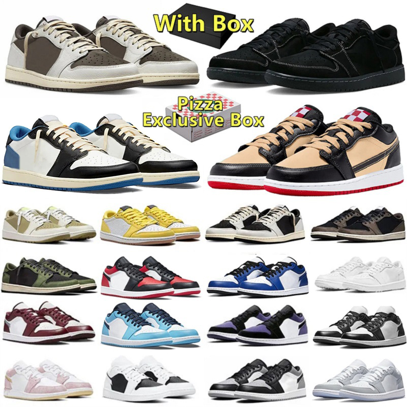 Designer Basketball Shoes 1 1s Mens 2025 Pizza Valentine's Day Black Bred Brown Panda University Blue Light Grey Military Red Shy Pink Trainers Sports Sneakers