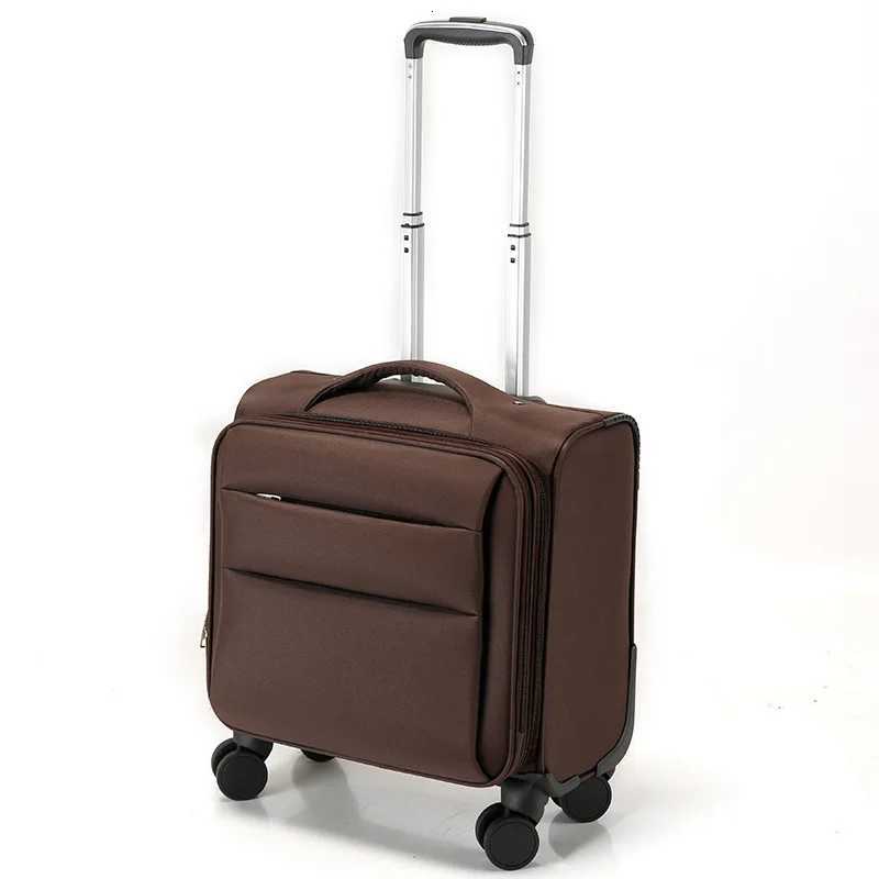 18 Inch Oxford Rolling SuitcaseSpinner suitcase cabin luggage Men baggage travel trolley bags Men Business Travel bags On Wheels Z250905