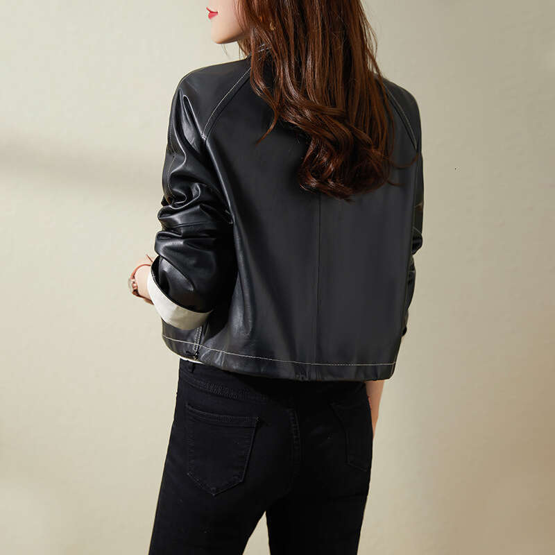 Feels Great~ Genuine Sheepskin Coat Spring Autumn New Women's Short Leather Jacket B5