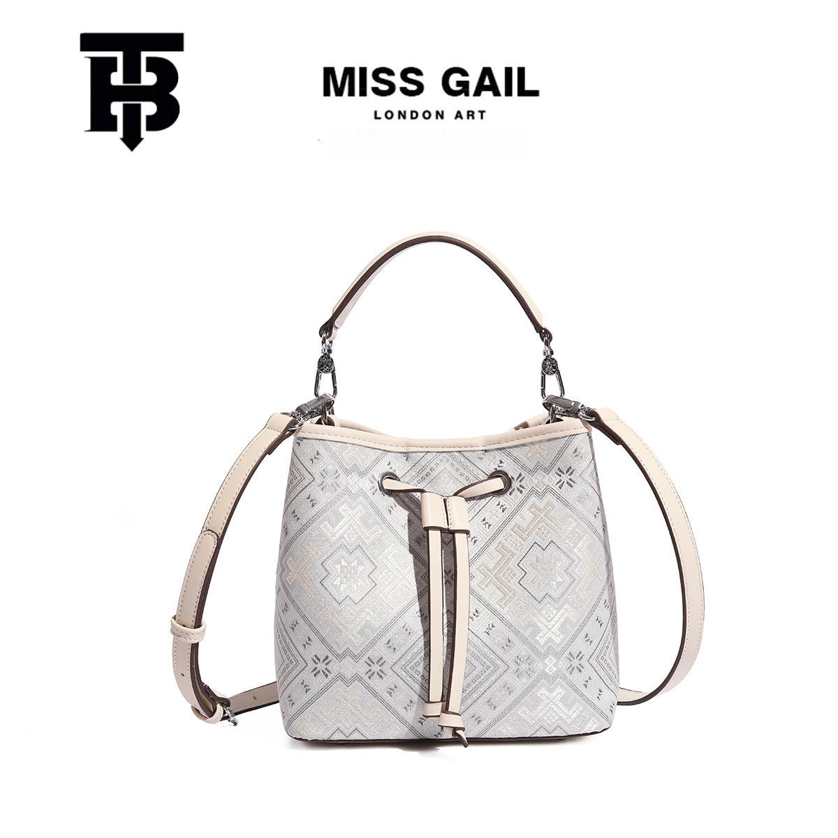 TB BHULAMTE High-End Ethnic Designer s bag Style Brocade Embroidery Handheld Bucket Bag for Women 2025 New Vintage Single Shoulder Bag Versatile Cross