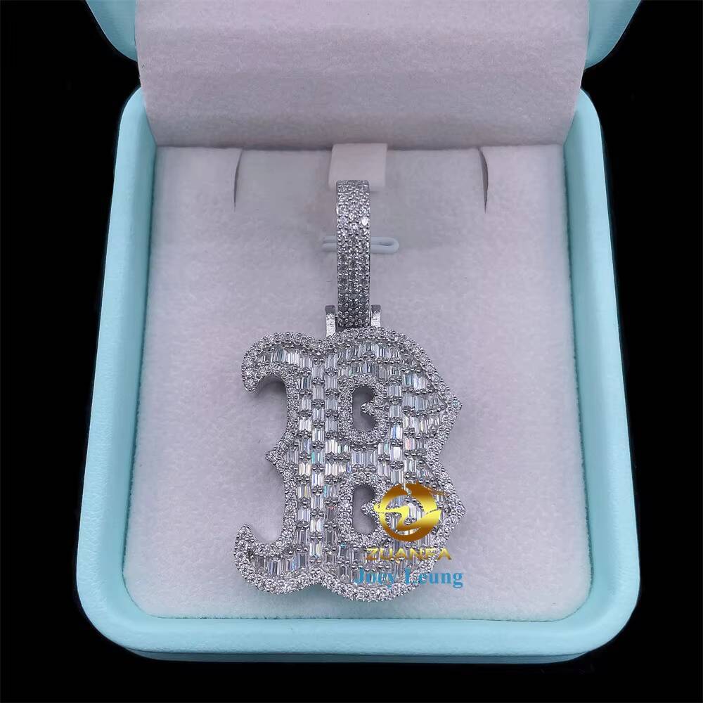 Pass Diamond Tester Silver 925 VVS Moissanite Pendant Hip Hop Jewelry Individual Letter Iced Out Pendant